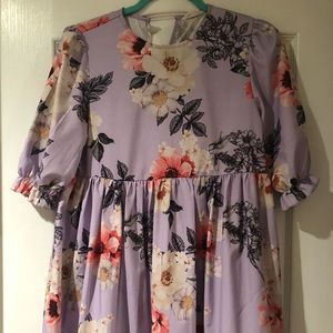 Girls 11/12 lavender flower dress